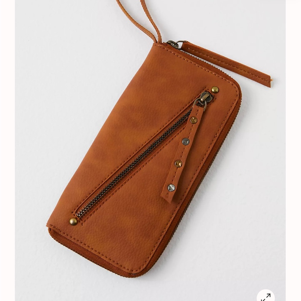 Free People Distressed Vegan Wallet NWT